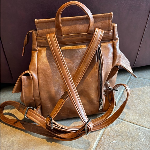 Vegan Leather Backpack - Picture 2 of 3